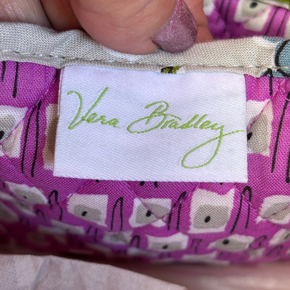 Vera Bradley Watercolor Retires Quilted Cotton Floral Tote Bag Shoulder Bag - Picture 4 of 11